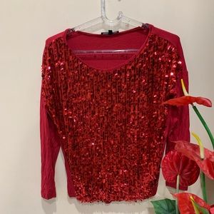 Sequin red top